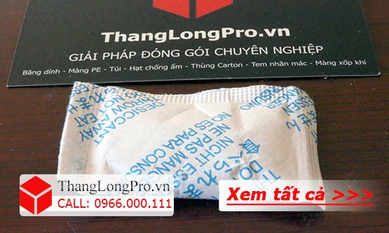 Gói chống ẩm 3g vỏ giấy màu đỏ