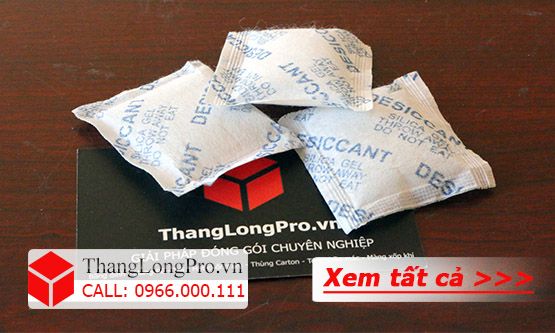 Gói chống ẩm 5g vỏ lụa màu xanh CL