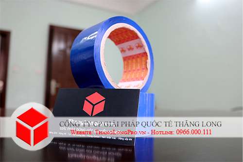 Băng dính dán thùng OPP xanh dương