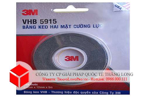 Băng dính 2 mặt cường lực VHB 3M-5915 khổ 12mm