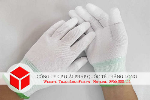 Găng tay phòng sạch phủ PU ngón tay